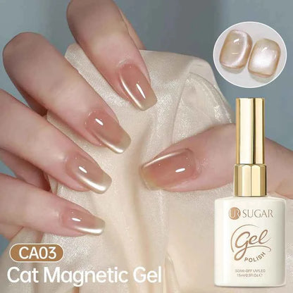 UR SUGAR 15ml Cat Magnetic Gel Nail Polish 30 Colors Semi Permanent Magnetic Gel UV/LED Soak Off Painting Vanrish Design - PAW Bolt