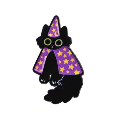 Van Gogh Starry Night Cat Enamel Brooches Cute Cat Lapel Pins Badge on Backpack Costume Accessories Fashion Jewelry Gifts