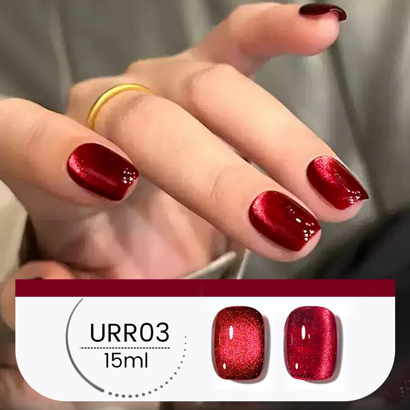 UR SUGAR 15ml Cat Magnetic Gel Nail Polish 30 Colors Semi Permanent Magnetic Gel UV/LED Soak Off Painting Vanrish Design - PAW Bolt