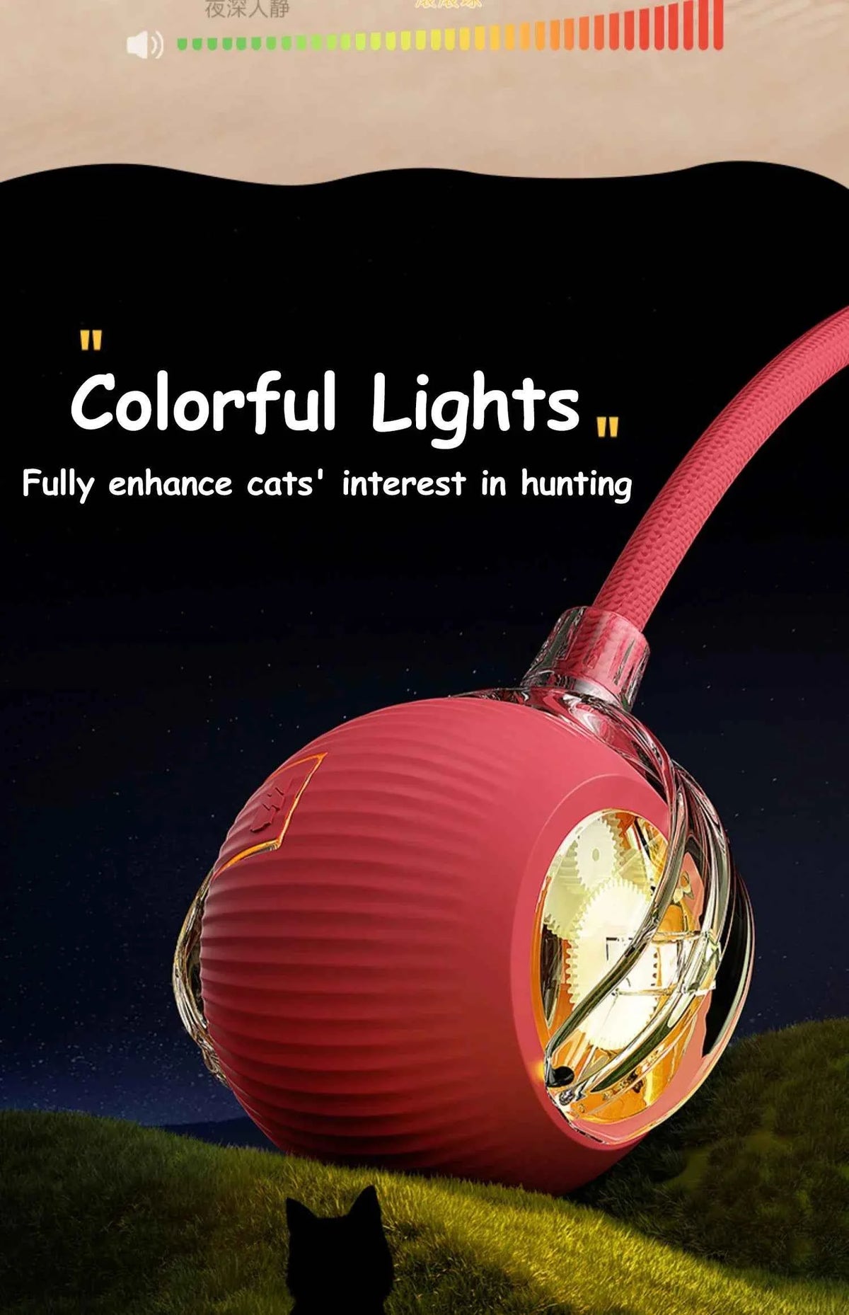 Interactive Automatic Cat Ball Toy – Rechargeable Rolling Mouse Toy for Cats & Dogs