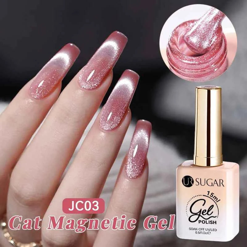 UR SUGAR 15ml Cat Magnetic Gel Nail Polish 30 Colors Semi Permanent Magnetic Gel UV/LED Soak Off Painting Vanrish Design - PAW Bolt