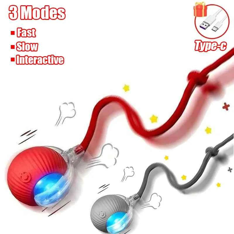 Interactive Automatic Cat Ball Toy – Rechargeable Rolling Mouse Toy for Cats & Dogs