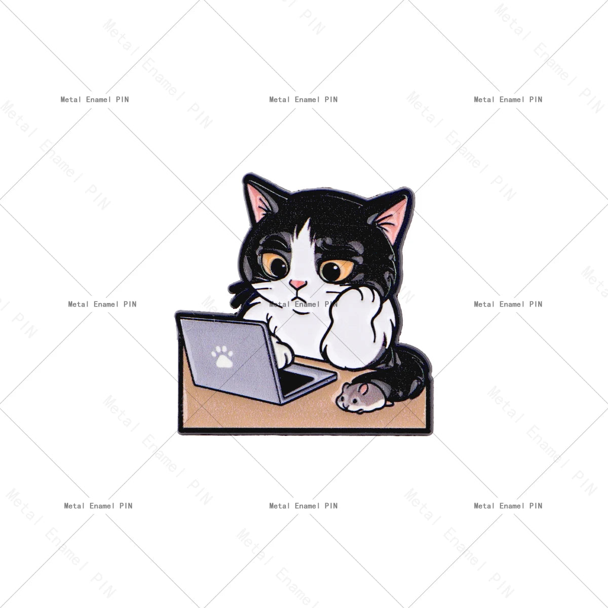 Van Gogh Starry Night Cat Enamel Brooches Cute Cat Lapel Pins Badge on Backpack Costume Accessories Fashion Jewelry Gifts