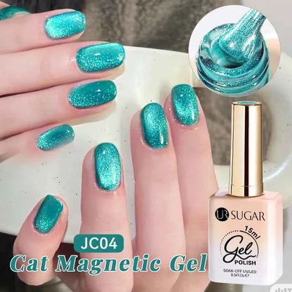 UR SUGAR 15ml Cat Magnetic Gel Nail Polish 30 Colors Semi Permanent Magnetic Gel UV/LED Soak Off Painting Vanrish Design - PAW Bolt