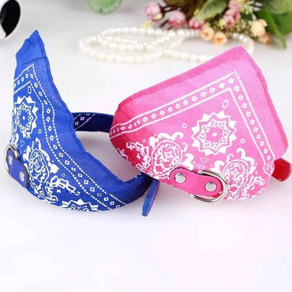 Adjustable Dog Bandana- Leather- Printed Soft Collar For Dog -Sizes S-XL-Scarf Collar For Chihuahua Puppy Pet Neckerchief-Collars/Leashes - PAW Bolt