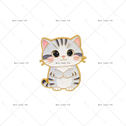 Van Gogh Starry Night Cat Enamel Brooches Cute Cat Lapel Pins Badge on Backpack Costume Accessories Fashion Jewelry Gifts