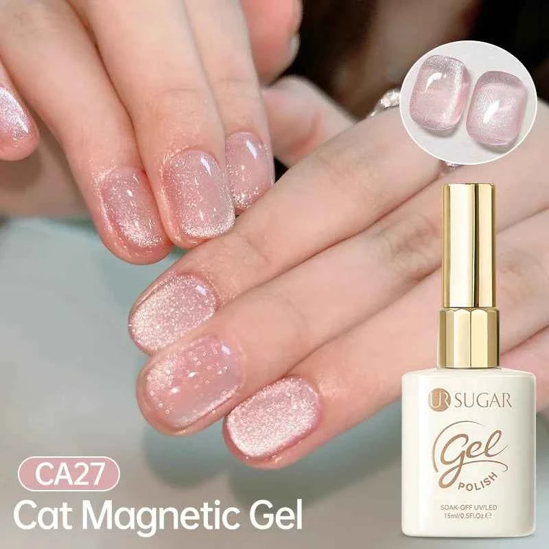 UR SUGAR 15ml Cat Magnetic Gel Nail Polish 30 Colors Semi Permanent Magnetic Gel UV/LED Soak Off Painting Vanrish Design - PAW Bolt