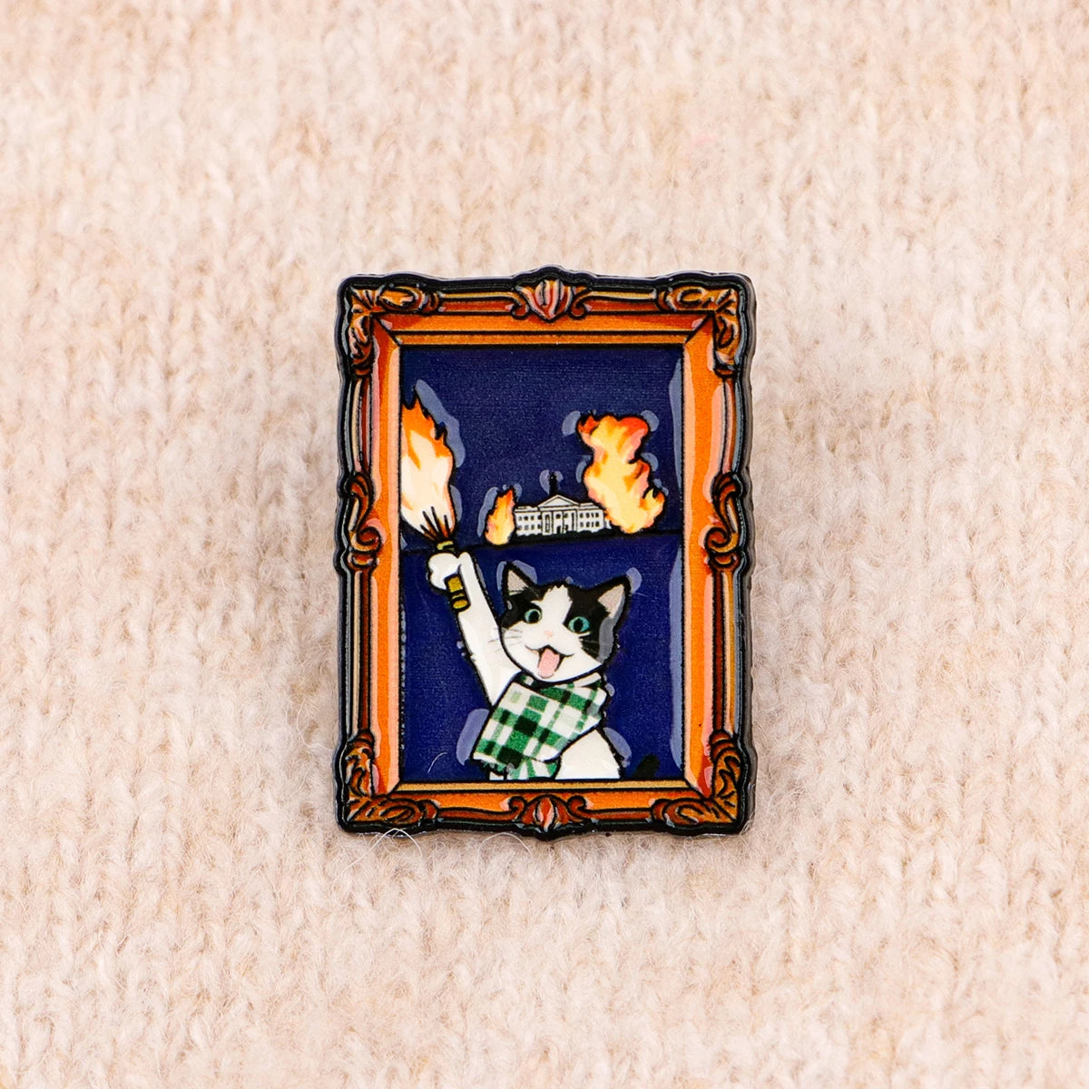 Van Gogh Starry Night Cat Enamel Brooches Cute Cat Lapel Pins Badge on Backpack Costume Accessories Fashion Jewelry Gifts