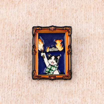 Van Gogh Starry Night Cat Enamel Brooches Cute Cat Lapel Pins Badge on Backpack Costume Accessories Fashion Jewelry Gifts