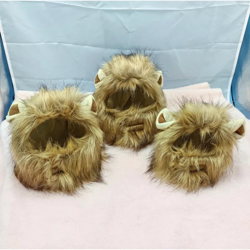 Lion Mane Wig for Dogs and Cats – Adjustable Halloween Costume Headpiece