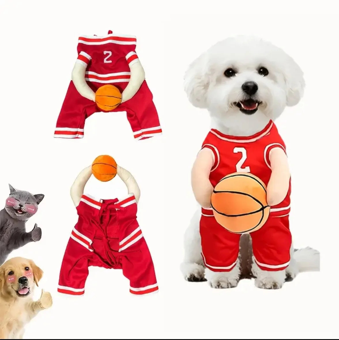 Pet Basketball Uniform – Cute Sport Costume for Small Dogs & Cats