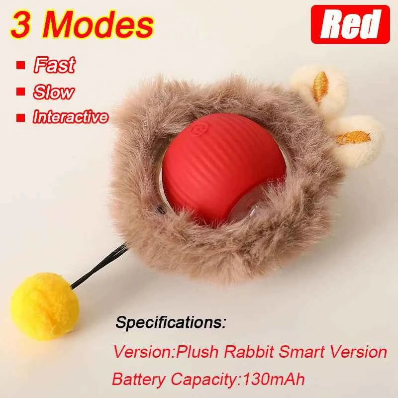 Interactive Automatic Cat Ball Toy – Rechargeable Rolling Mouse Toy for Cats & Dogs