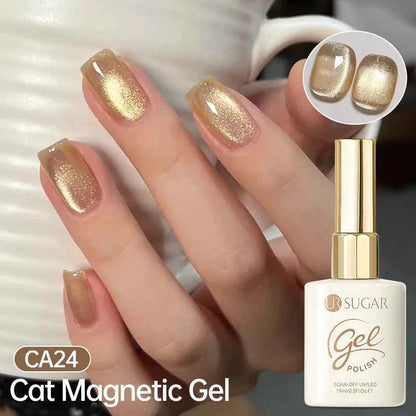 UR SUGAR 15ml Cat Magnetic Gel Nail Polish 30 Colors Semi Permanent Magnetic Gel UV/LED Soak Off Painting Vanrish Design - PAW Bolt