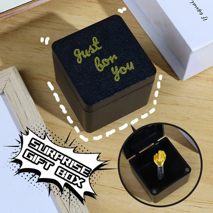 Funny Middle Finger in a Box – Novelty Desk Decor & Gag Gift for Office, Home, Halloween & Birthdays
