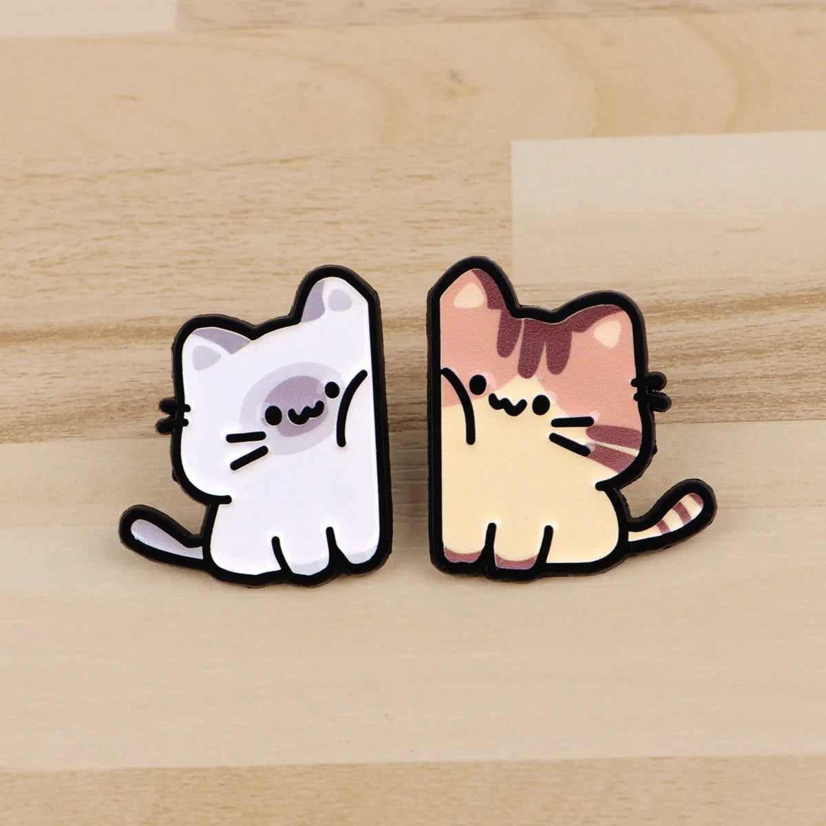 Van Gogh Starry Night Cat Enamel Brooches Cute Cat Lapel Pins Badge on Backpack Costume Accessories Fashion Jewelry Gifts