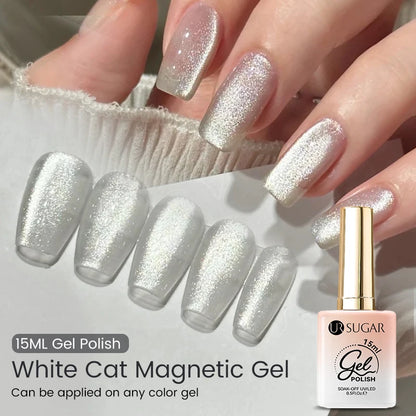 UR SUGAR 15ml Cat Magnetic Gel Nail Polish 30 Colors Semi Permanent Magnetic Gel UV/LED Soak Off Painting Vanrish Design - PAW Bolt