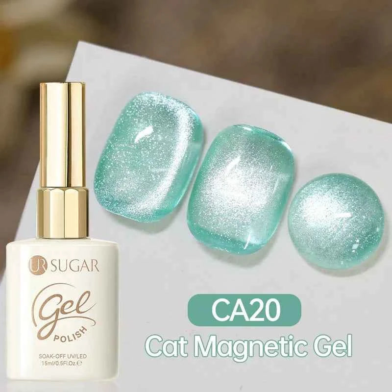 UR SUGAR 15ml Cat Magnetic Gel Nail Polish 30 Colors Semi Permanent Magnetic Gel UV/LED Soak Off Painting Vanrish Design - PAW Bolt