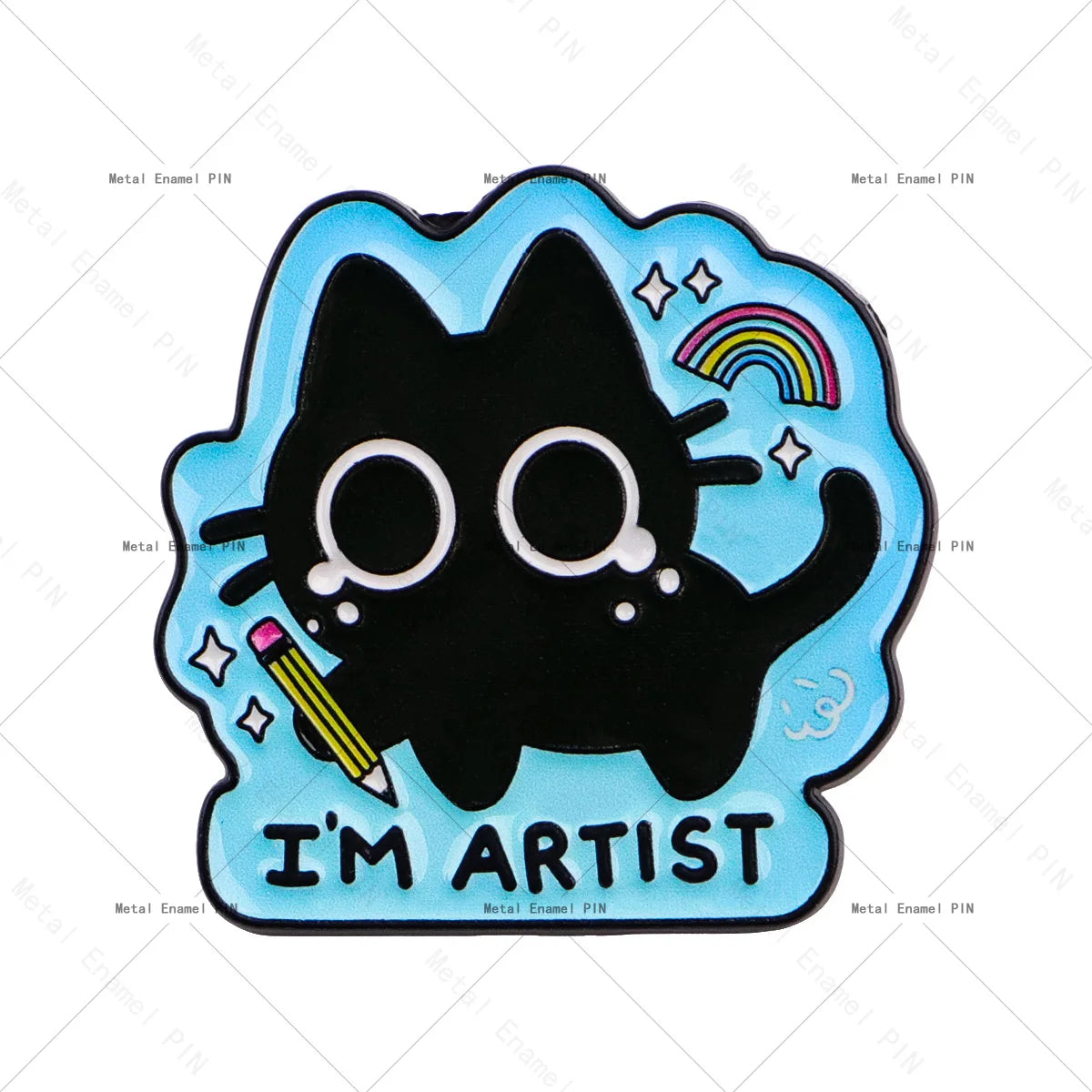 Van Gogh Starry Night Cat Enamel Brooches Cute Cat Lapel Pins Badge on Backpack Costume Accessories Fashion Jewelry Gifts