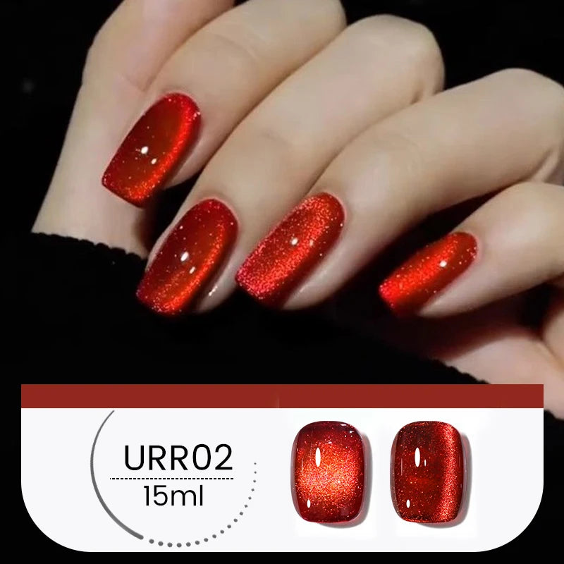UR SUGAR 15ml Cat Magnetic Gel Nail Polish 30 Colors Semi Permanent Magnetic Gel UV/LED Soak Off Painting Vanrish Design - PAW Bolt