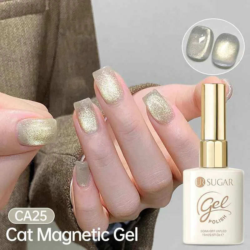 UR SUGAR 15ml Cat Magnetic Gel Nail Polish 30 Colors Semi Permanent Magnetic Gel UV/LED Soak Off Painting Vanrish Design - PAW Bolt