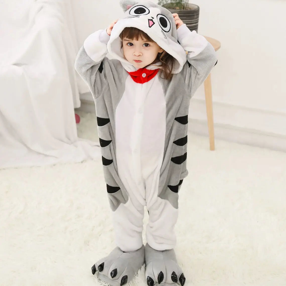 New Kigurumi Cat Onesie Kids Unicorn Pajamas for Children Animal Cartoon Blanket Sleepers Baby Costume Winter Boy Girl Jumspuit