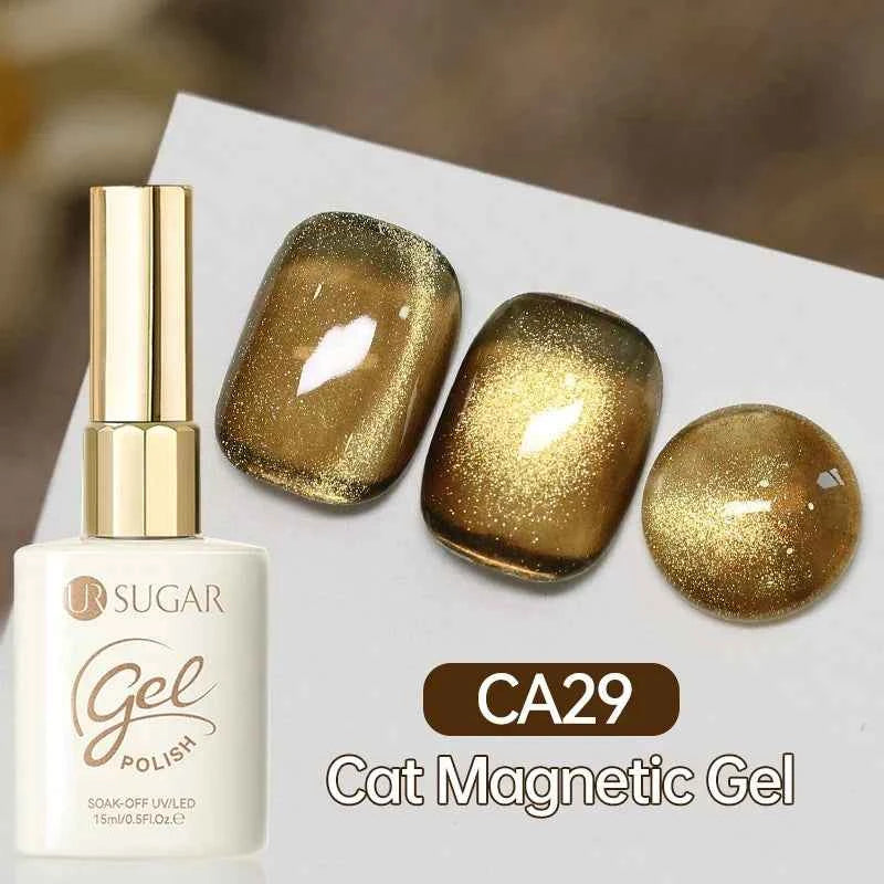 UR SUGAR 15ml Cat Magnetic Gel Nail Polish 30 Colors Semi Permanent Magnetic Gel UV/LED Soak Off Painting Vanrish Design - PAW Bolt