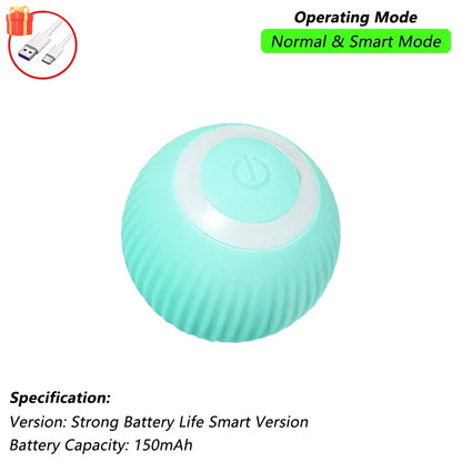 Cat Interactive Ball Toy Automatic Rolling Ball Faux Tail Rechargeable Smart Pet Electric Toy - PAW Bolt