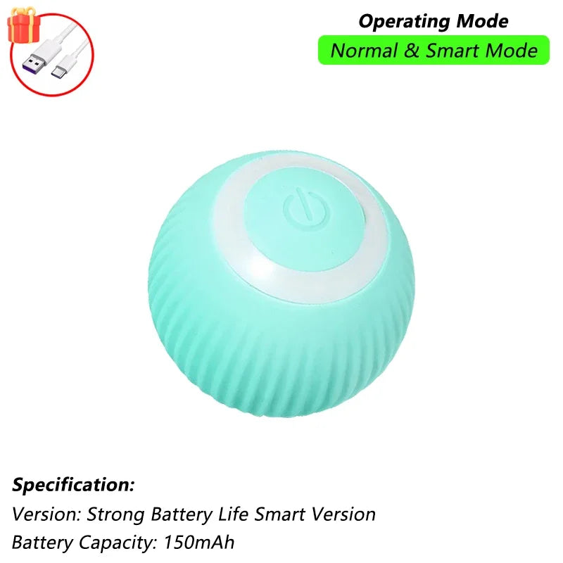 Cat Interactive Ball Toy Automatic Rolling Ball Faux Tail Rechargeable Smart Pet Electric Toy - PAW Bolt