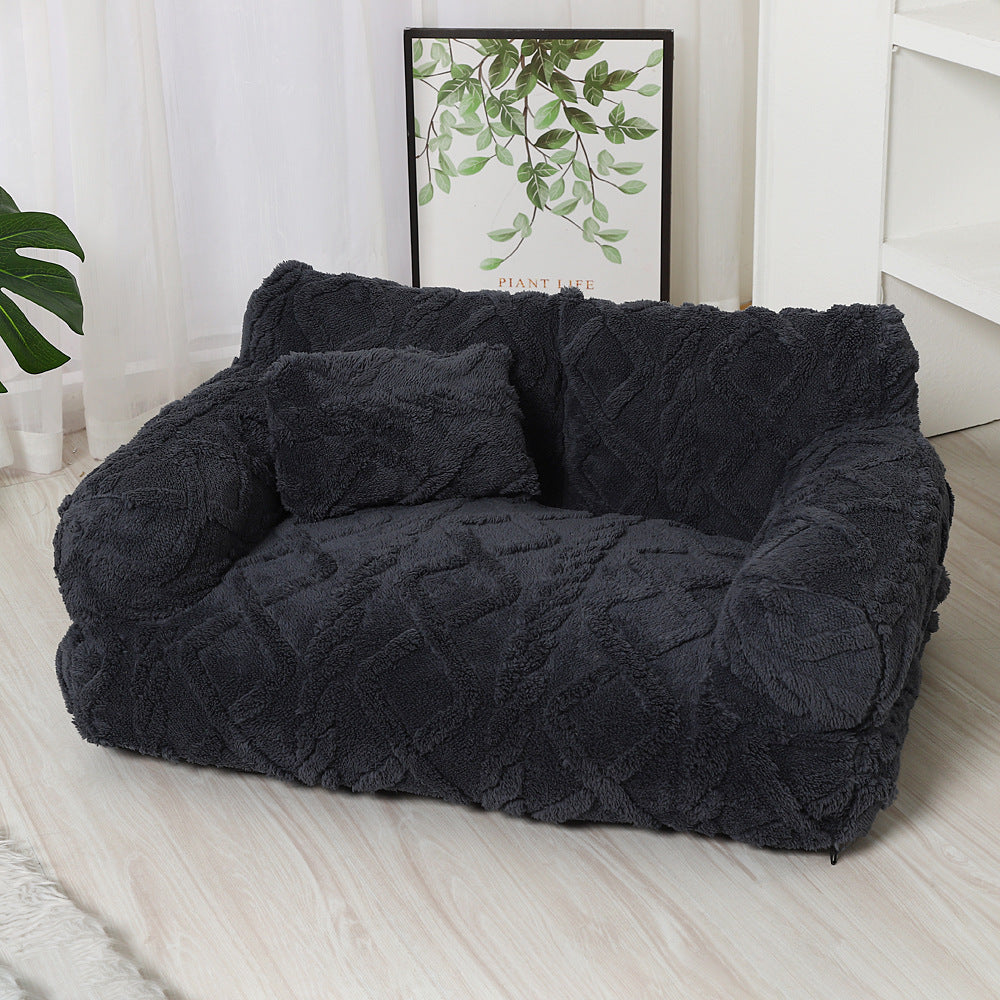 PawRelax™ Plush Bed 🐾 — Soft, Secure & Anxiety-Reducing - PAW Bolt