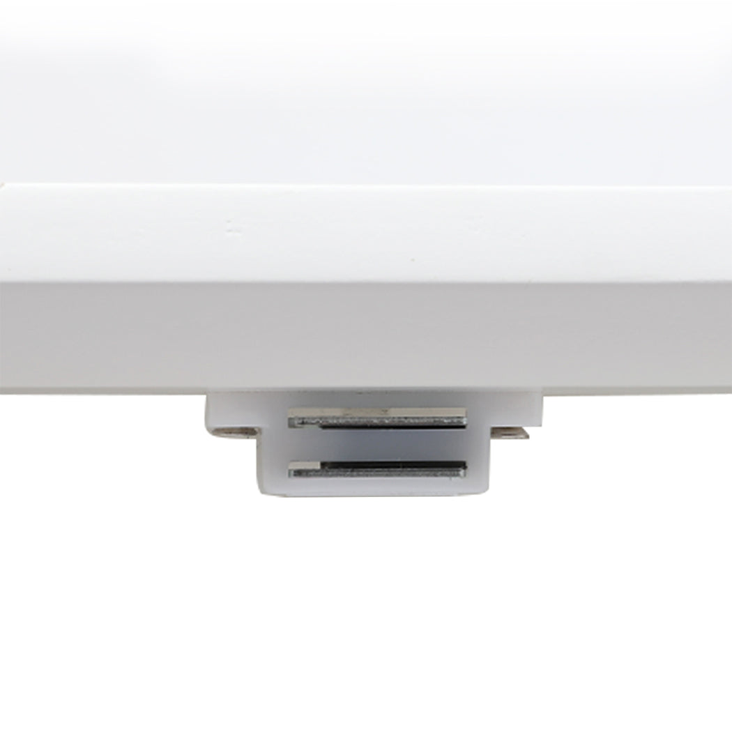 Close-up view of the PaWz Cat Litter Box Mat Fully Enclosed, a sleek white rectangular unit with a USB port on its underside, centered against a plain white background—ideal as a discreet cat litter box enclosure or a stylish side table cat house.